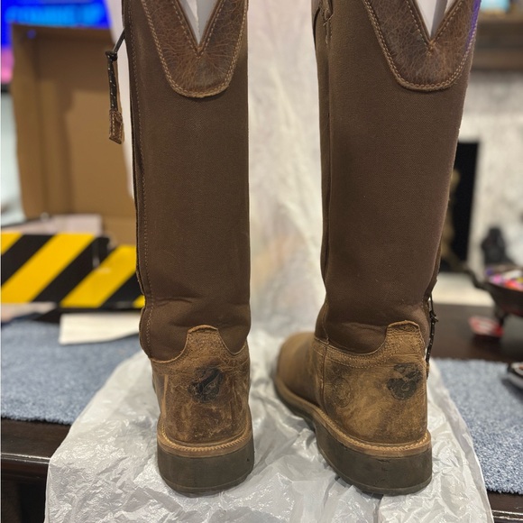 Brown Leather Justin’s Snake resistant Men's Boots - Picture 3 of 11